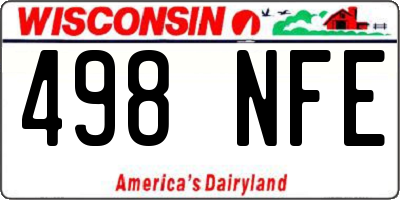 WI license plate 498NFE