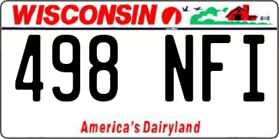 WI license plate 498NFI