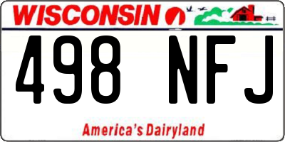 WI license plate 498NFJ
