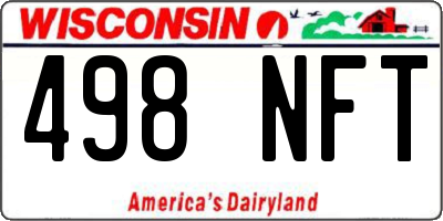WI license plate 498NFT