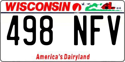 WI license plate 498NFV