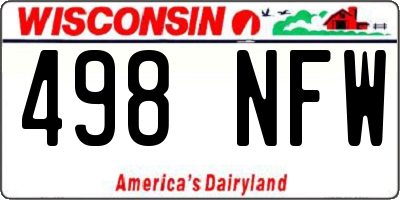 WI license plate 498NFW