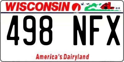 WI license plate 498NFX
