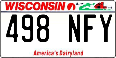 WI license plate 498NFY