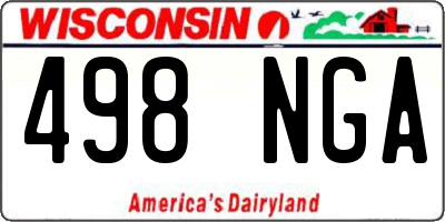 WI license plate 498NGA