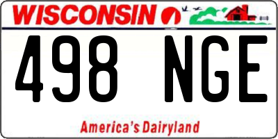 WI license plate 498NGE