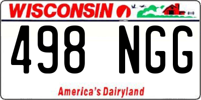 WI license plate 498NGG