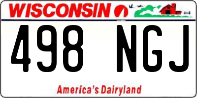 WI license plate 498NGJ
