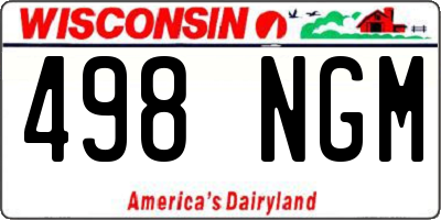 WI license plate 498NGM