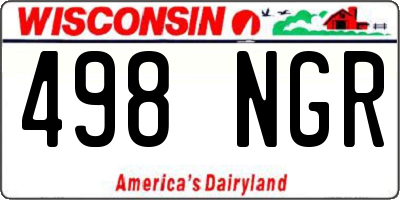 WI license plate 498NGR