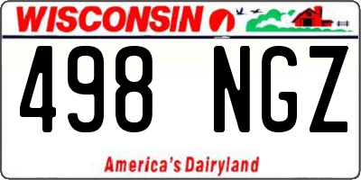 WI license plate 498NGZ