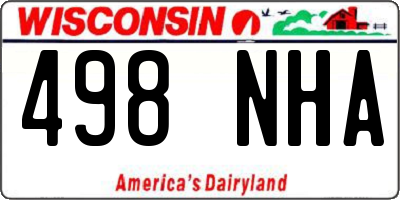 WI license plate 498NHA