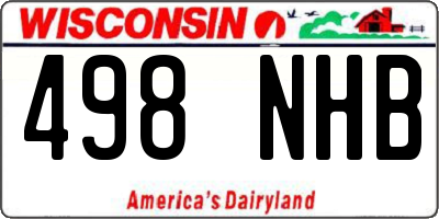 WI license plate 498NHB