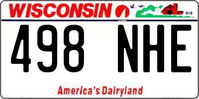 WI license plate 498NHE