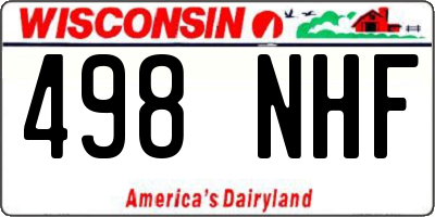 WI license plate 498NHF