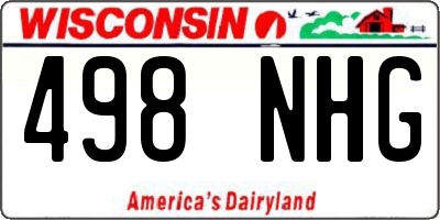 WI license plate 498NHG