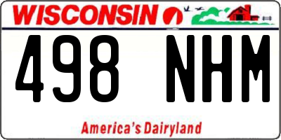 WI license plate 498NHM