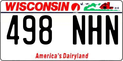 WI license plate 498NHN