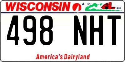 WI license plate 498NHT