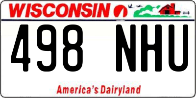 WI license plate 498NHU