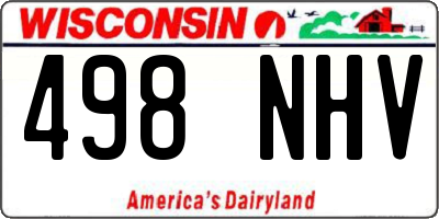 WI license plate 498NHV