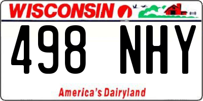 WI license plate 498NHY