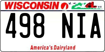 WI license plate 498NIA