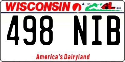 WI license plate 498NIB