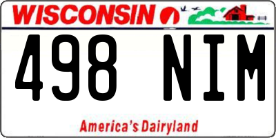 WI license plate 498NIM