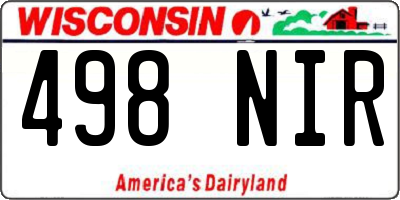 WI license plate 498NIR