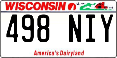 WI license plate 498NIY