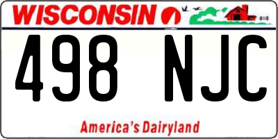 WI license plate 498NJC