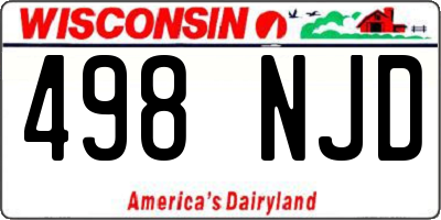 WI license plate 498NJD
