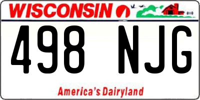 WI license plate 498NJG