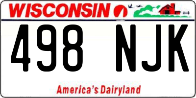 WI license plate 498NJK