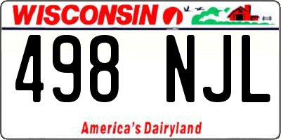 WI license plate 498NJL