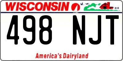 WI license plate 498NJT