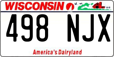 WI license plate 498NJX