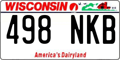 WI license plate 498NKB