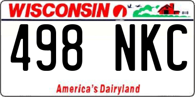 WI license plate 498NKC