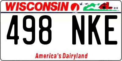 WI license plate 498NKE