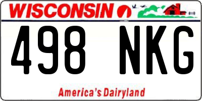 WI license plate 498NKG