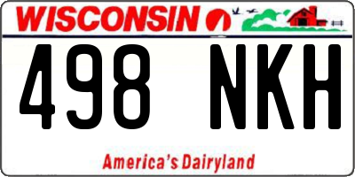 WI license plate 498NKH