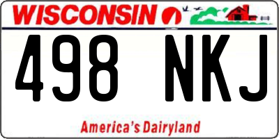 WI license plate 498NKJ
