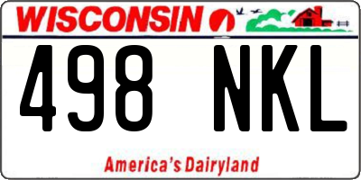 WI license plate 498NKL