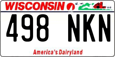 WI license plate 498NKN