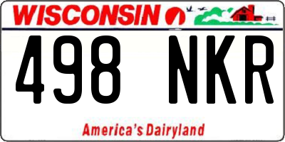 WI license plate 498NKR