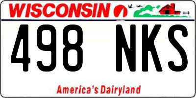 WI license plate 498NKS