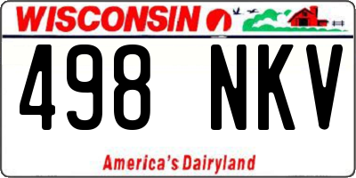 WI license plate 498NKV