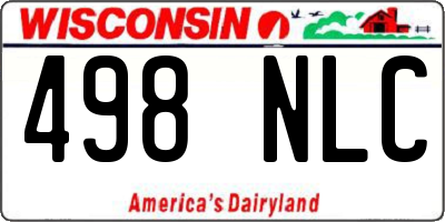 WI license plate 498NLC